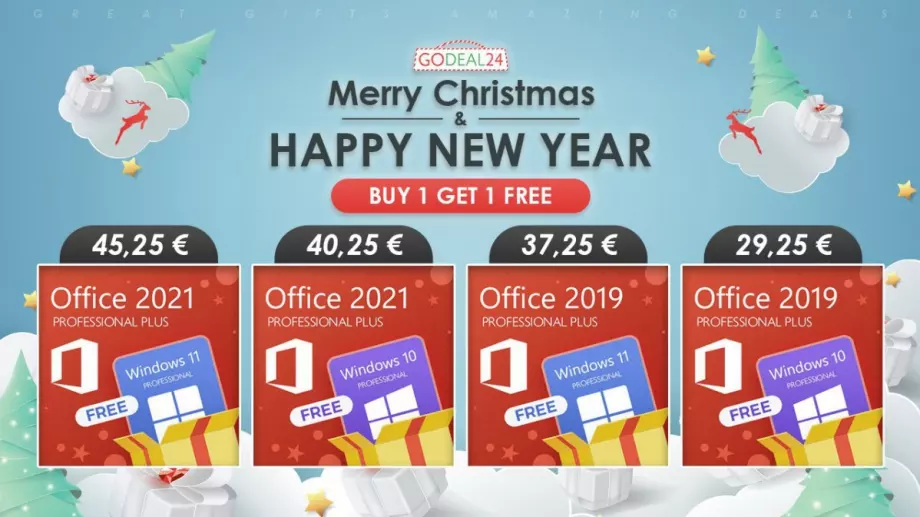 Коледна разпродажба: Windows 10/11 безплатно като подарък!
